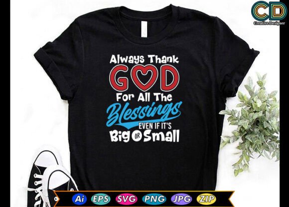 Always Thank God Blessings Graphics for Crafts