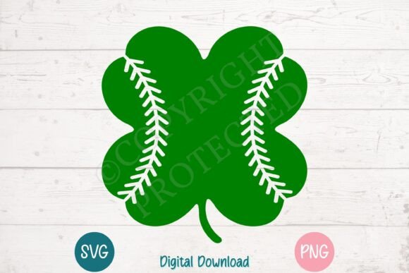 Baseball Clover Graphics for Crafts & Blogs