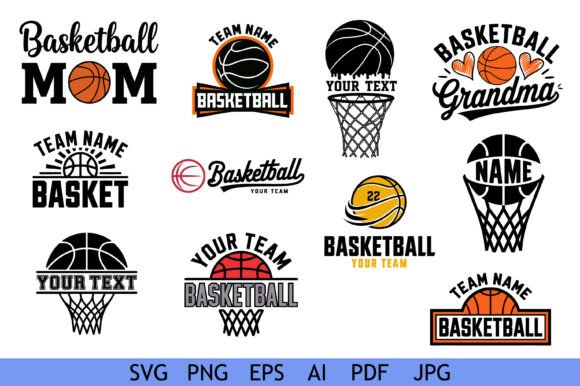 Basketball Logo Bundle: Graphics for Crafts