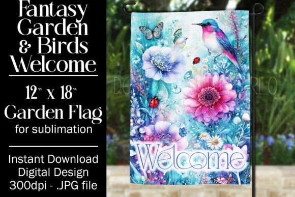 Fantasy Bird Garden Flag Sublimation 3 Review