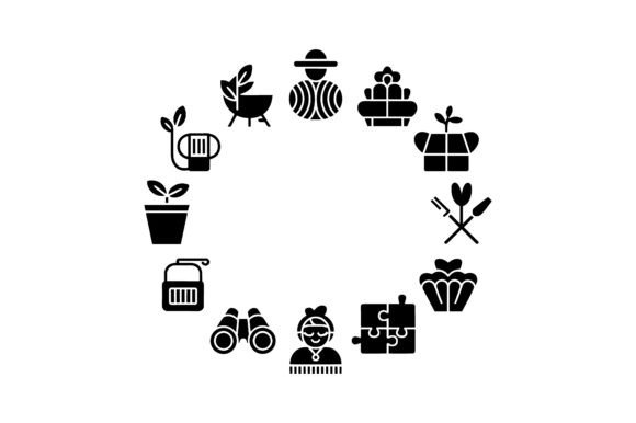 Gardening Houseplant Line Art: Graphics for Crafts