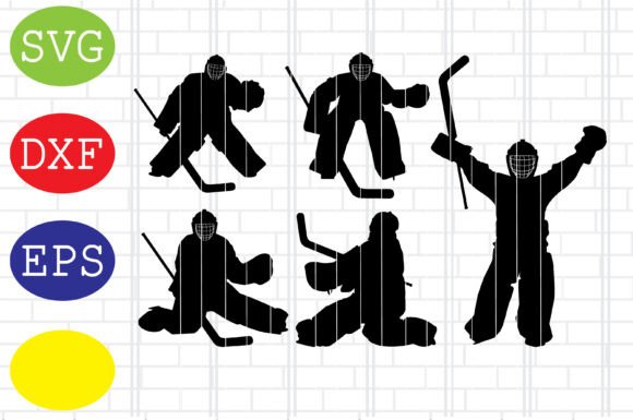 Hockey Goalie Silhouette: Graphics for Crafts