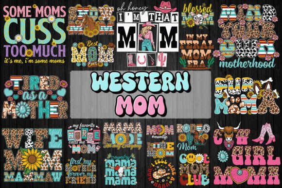 Western Mom SVG Bundle: Graphics for T-Shirt Designs